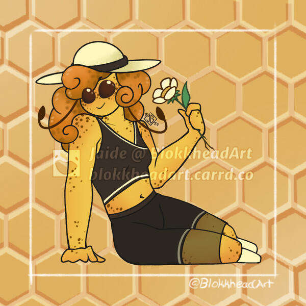 "Flower Bee" (for@rosegolddoodles) (7/24)